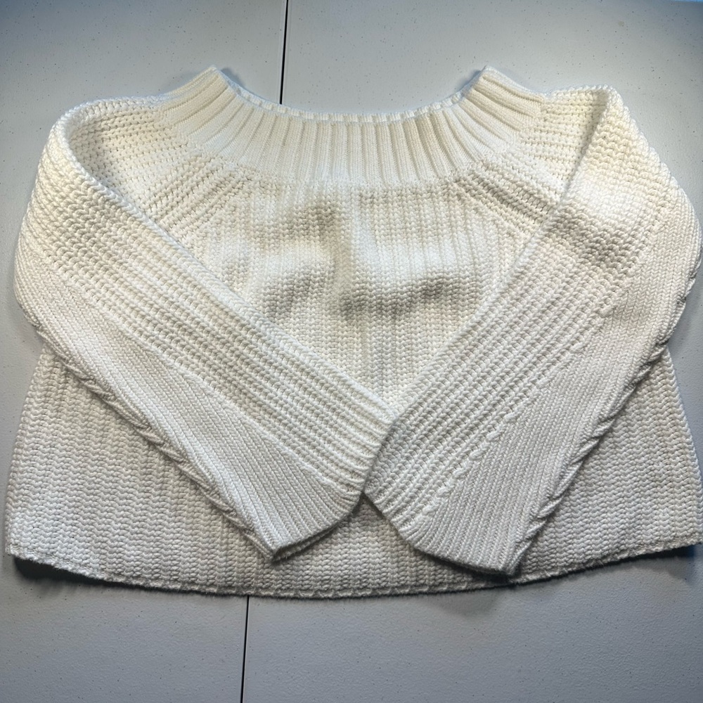 Cozy White Knit Sweater